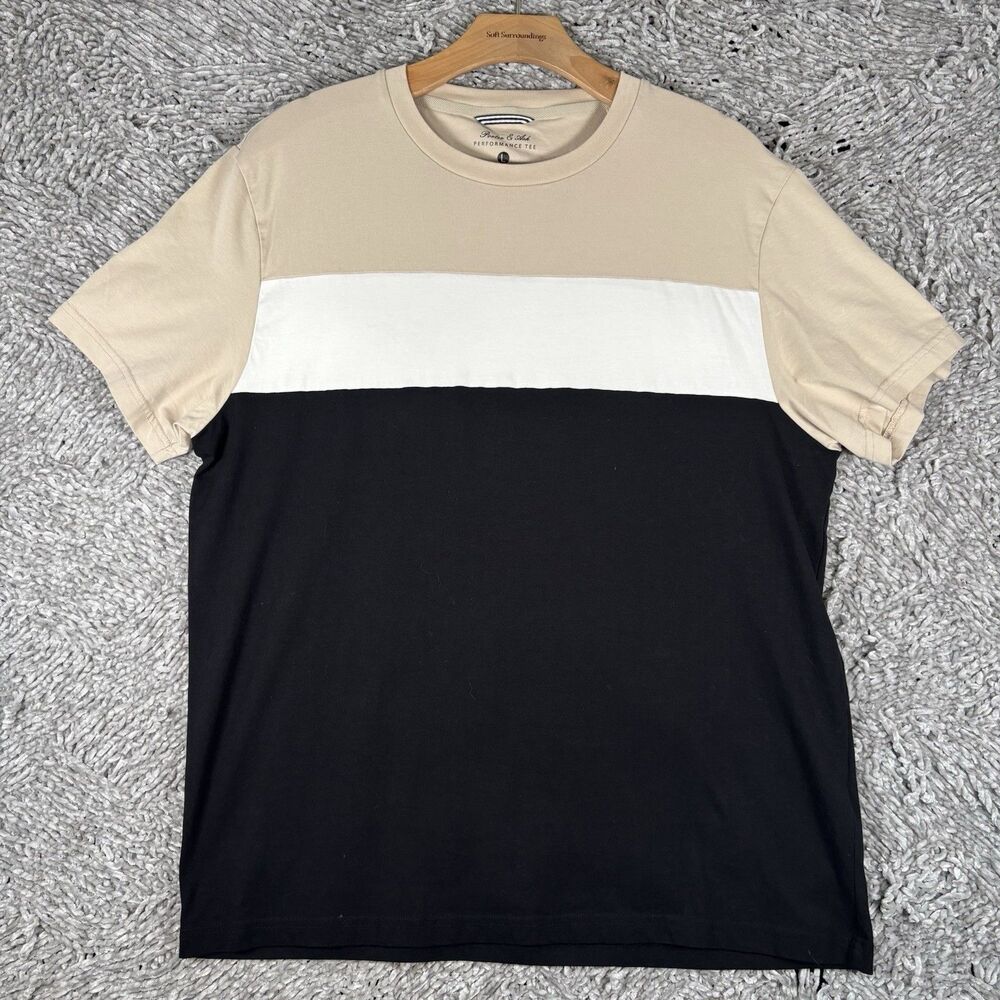 Porter & Ash Performance Tee Mens Large Short Sleeve Preppy Stretch Activewear